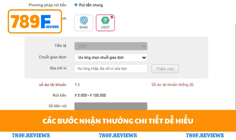 Các bước nhận thưởng chi tiết dễ hiểu