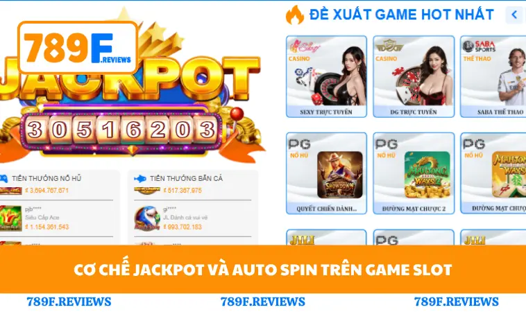 Cơ chế jackpot và auto spin trên game slot